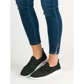 Ideal Shoes Sportschuhe zum Hineinschlüpfen schwarz 1