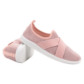 Ideal Shoes Sportschuhe zum Hineinschlüpfen rosa 1