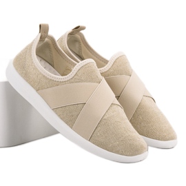 Ideal Shoes Sportschuhe zum Hineinschlüpfen braun 1