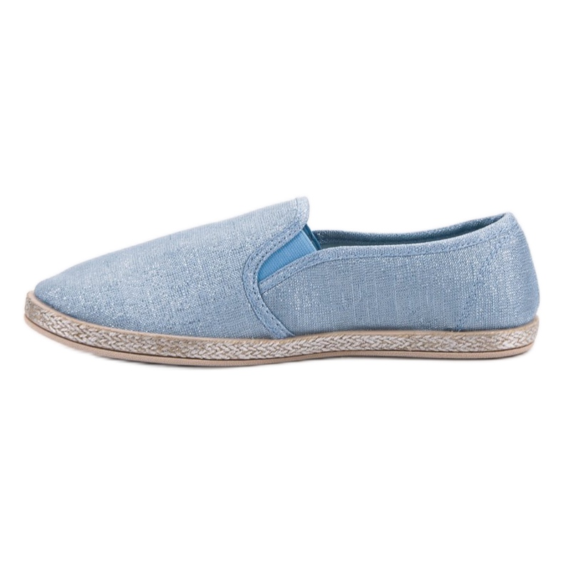 Ideal Shoes Bequeme Slipper blau 1