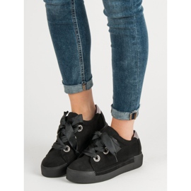 Belle Women Sportschuhe aus Wildleder schwarz 2