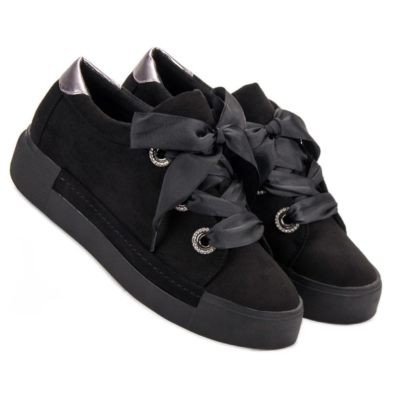 Belle Women Sportschuhe aus Wildleder schwarz 1