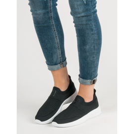 Weide Modische Textilschuhe schwarz 1