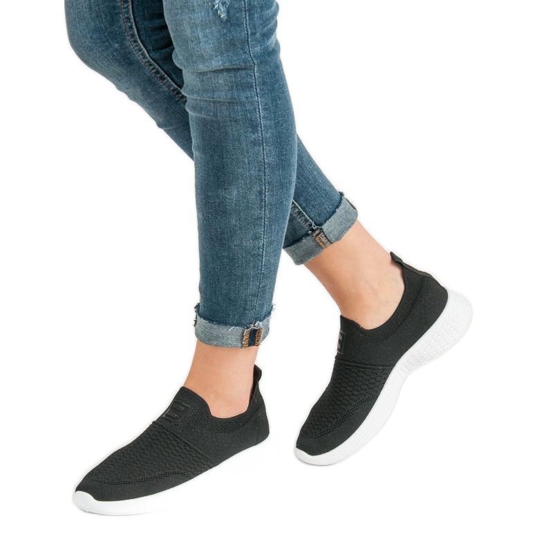 Weide Modische Textilschuhe schwarz 2