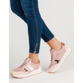 SHELOVET Sportschuhe zum Schnüren rosa 2
