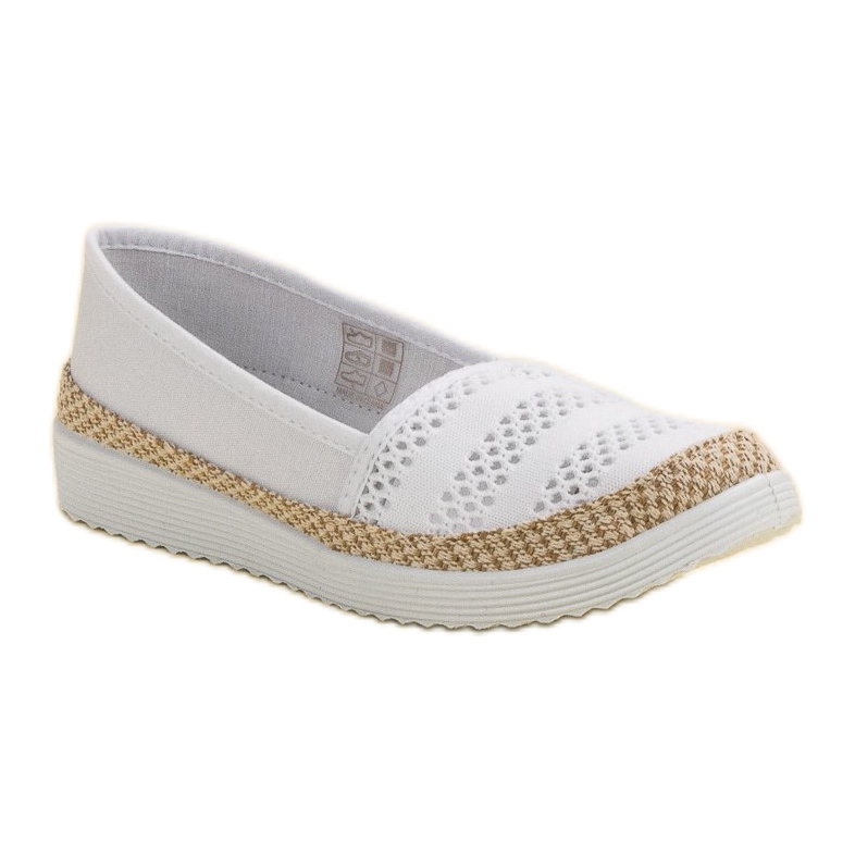 SHELOVET Textil-Espadrilles weiß 1