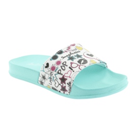 American Club grün profilierte Sonnenbrille Hausschuhe weiß schwarz rosa 1