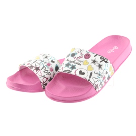 Sonnenbrille Hausschuhe profiliert American Club rosa weiß schwarz grün gelb 3