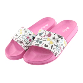 Sonnenbrille Hausschuhe profiliert American Club rosa weiß schwarz grün gelb 4