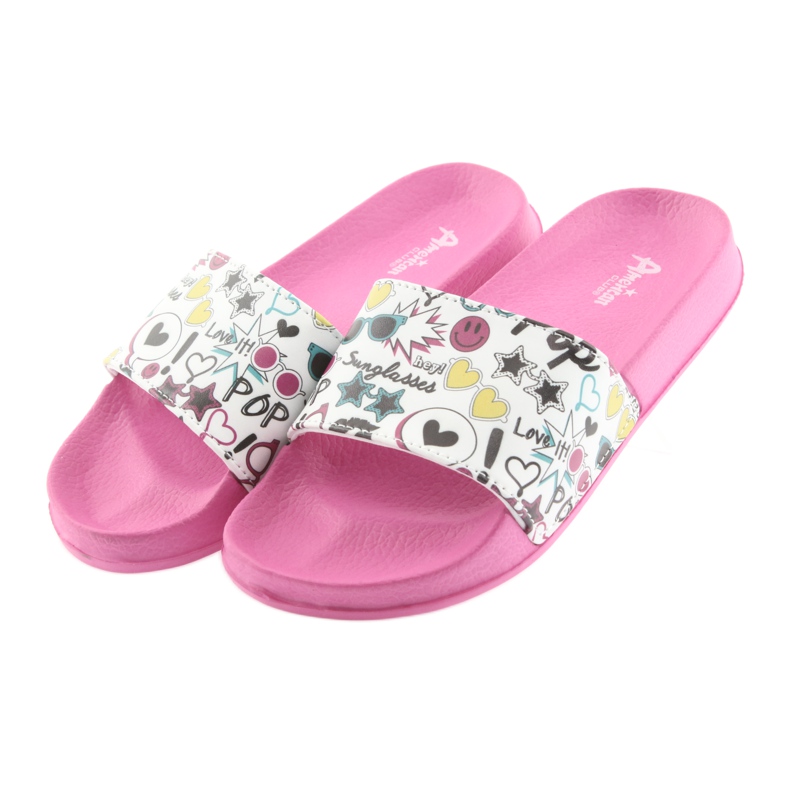 Sonnenbrille Hausschuhe profiliert American Club rosa weiß schwarz grün gelb 4