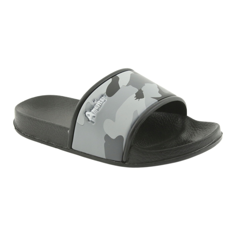 American Club grau profilierte Camouflage-Slipper schwarz 1