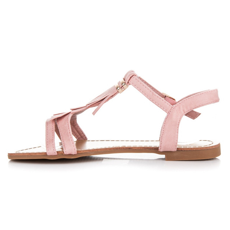 Queen Vivi Sandalen mit Fransen rosa 1