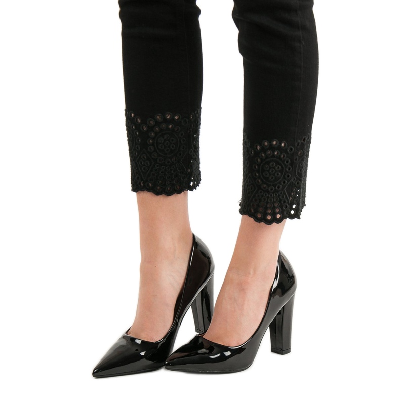 SHELOVET Lackierte Pumps schwarz 1