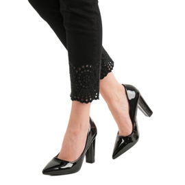 SHELOVET Lackierte Pumps schwarz 2