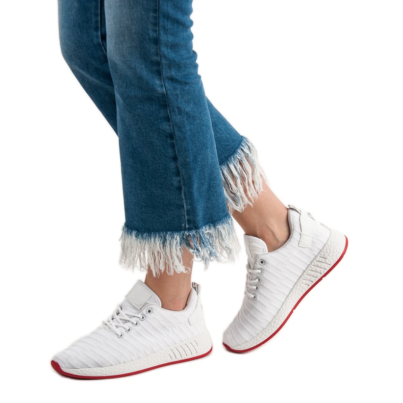 SHELOVET Modische Textilschuhe weiß 2