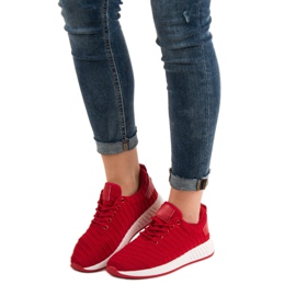 SHELOVET Modische Textilschuhe rot 2