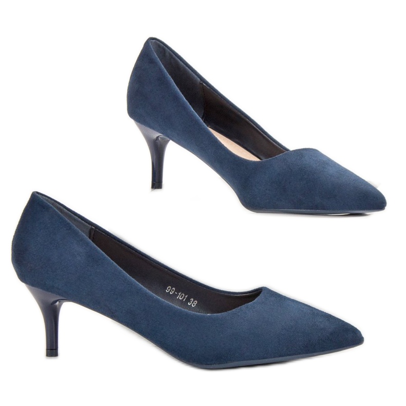 Nio Nio Navy Wildleder Pumps blau 2