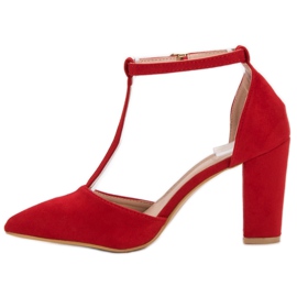 Primavera Rote Pumps auf einer Säule 1