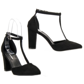 Primavera Schwarze Pumps auf einer Säule 1