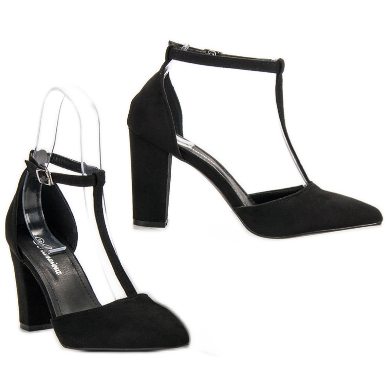 Primavera Schwarze Pumps auf einer Säule 1