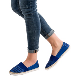 Kayla Glänzende Espadrilles blau 2