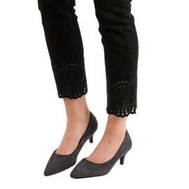 Nio Nio Niedrige graue High Heels 2