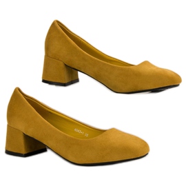 SHELOVET Senf Pumps gelb 1