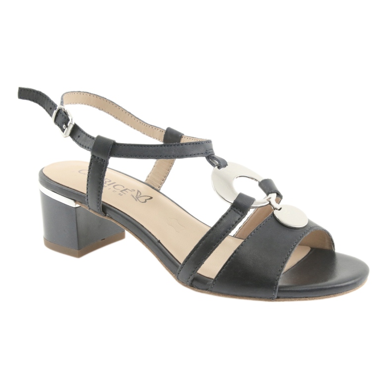 Sandalen mit der Dekoration Caprice 28211 marineblau navy blau grau 1