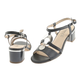 Sandalen mit der Dekoration Caprice 28211 marineblau navy blau grau 4