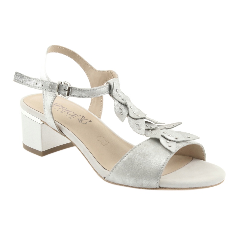 Bequeme Caprice Sandalen silber 28213 grau 1