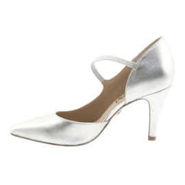 Pumps mit Gürtel Caprice 24402 silber grau 1