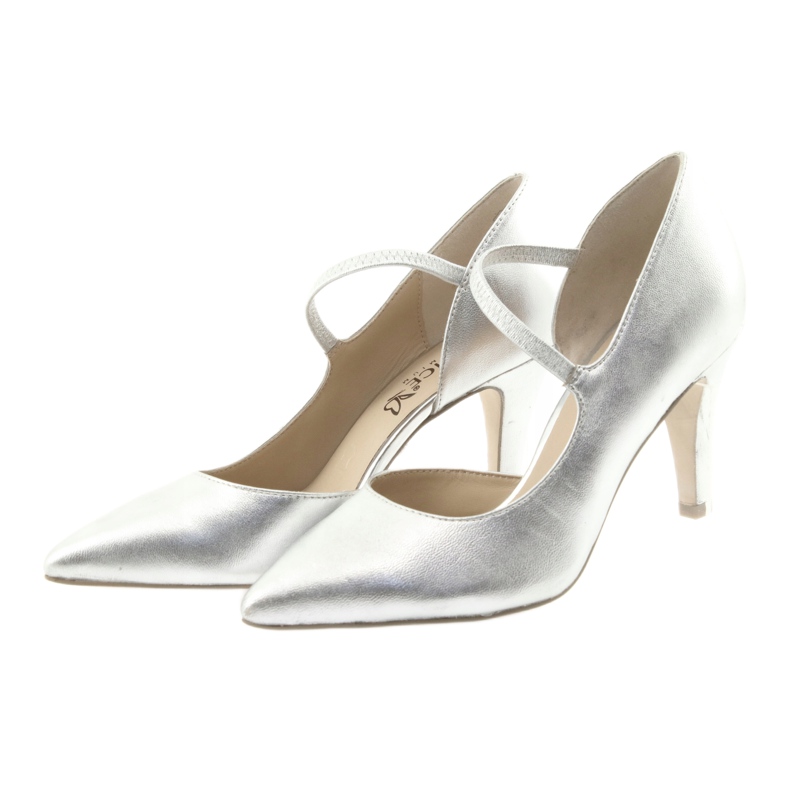 Pumps mit Gürtel Caprice 24402 silber grau 3