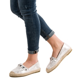 Janessa Espadrilles mit Nieten grau 2