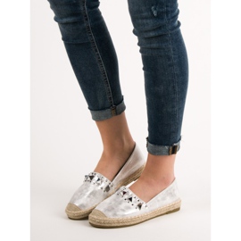 Janessa Espadrilles mit Nieten grau 1