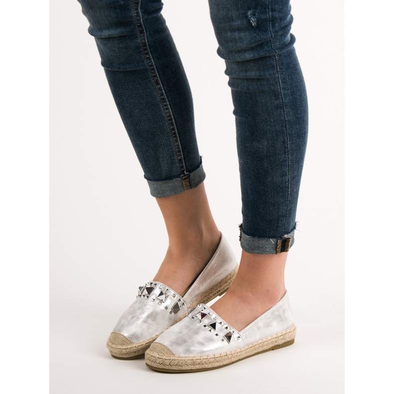 Janessa Espadrilles mit Nieten grau 1