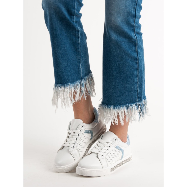 Ideal Shoes Sportschuhe mit Zirkonia weiß 1