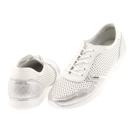 Damen Sportschuhe Filippo 737 weiß und silber grau 4