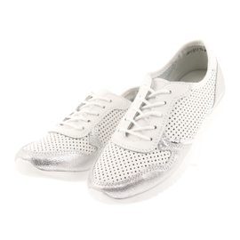 Damen Sportschuhe Filippo 737 weiß und silber grau 3
