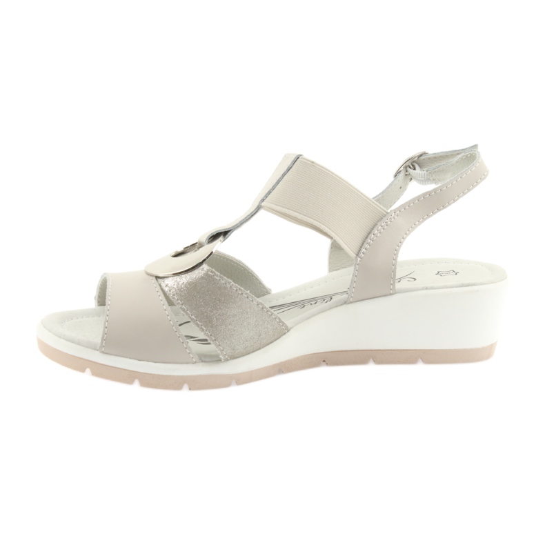 Filippo Bequeme Keilsandalen aus Leder braun grau 2