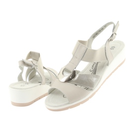 Filippo Bequeme Keilsandalen aus Leder braun grau 4