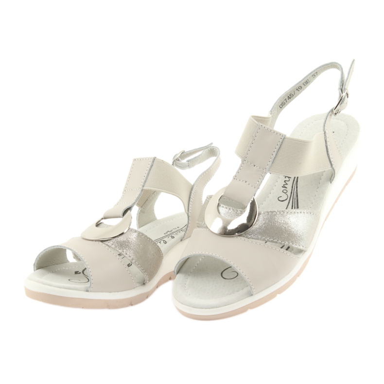 Filippo Bequeme Keilsandalen aus Leder braun grau 3