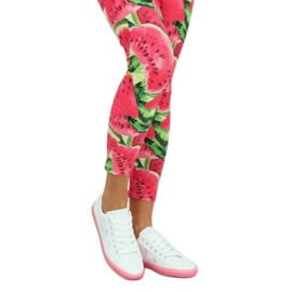 Weiße und rosafarbene Sneakers für Damen B0-08 WHITE / PEACH 2