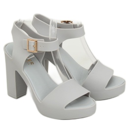 Sandalen High Heels Meliski Grau KM202 L.GRAY 1