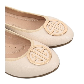 Beige Ballerinas für Damen VS-660 Beige 2