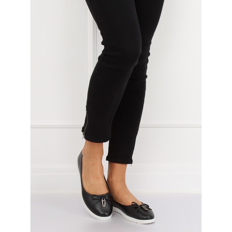 Schwarze Damen Ballerinas YSD-04 Schwarz 1
