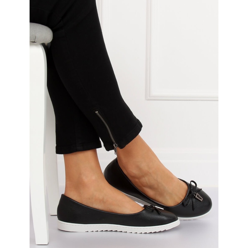 Schwarze Damen Ballerinas YSD-04 Schwarz 2