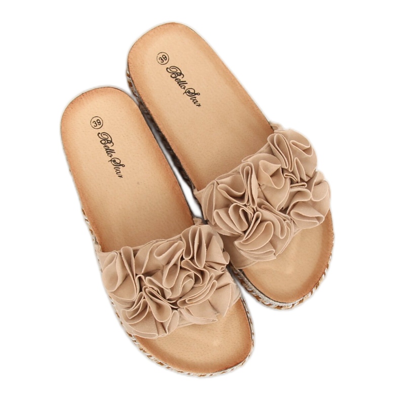 Beige Hausschuhe für Damen S61 Beige 2