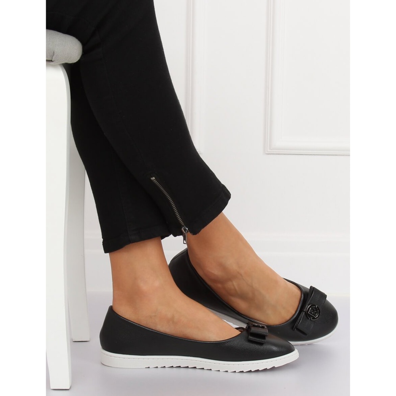 Schwarze Damen Ballerinas YSD-03 Schwarz 1