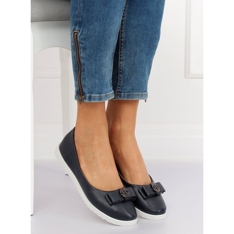 Marineblaue Ballerinas für Damen YSD-03 Navy navy blau 1