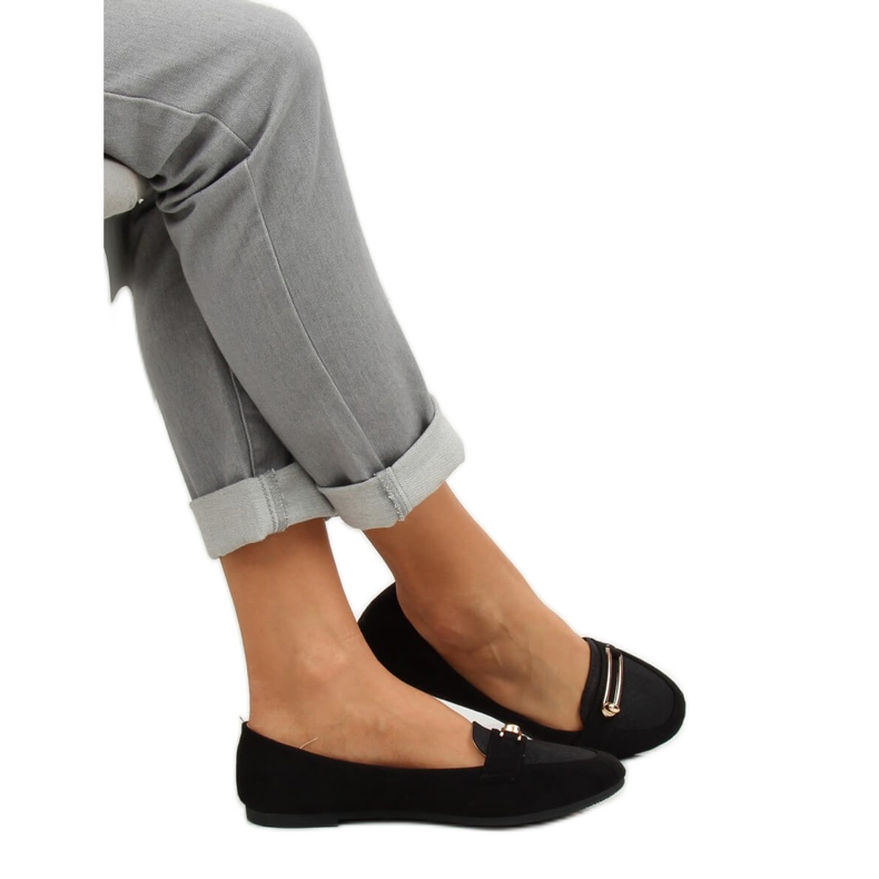 Schwarze Damen-Loafer VS-662 Black 1